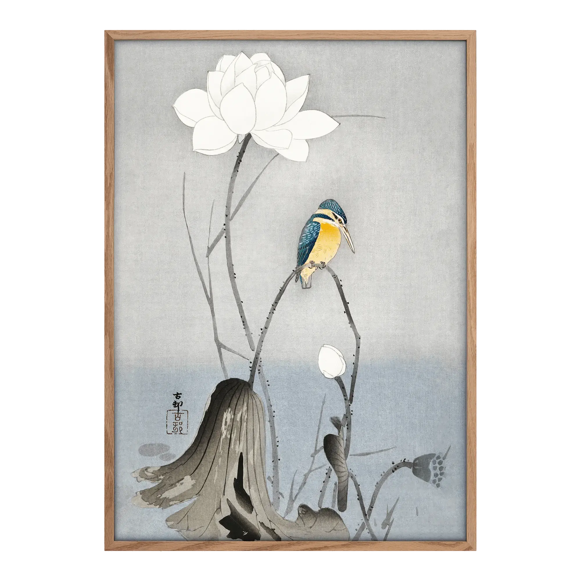 Kingfisher with Lotus Flower Alfredssons