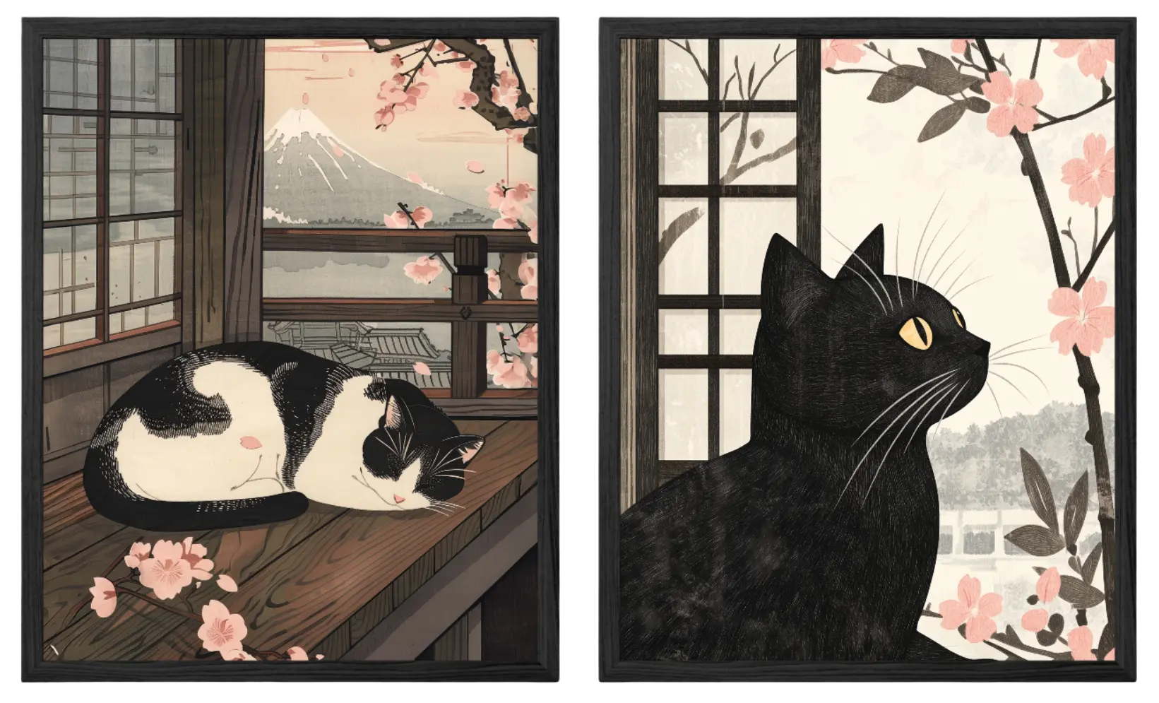 Sleeping Cat in Spring x Cherry Blossom Watcher Artelo