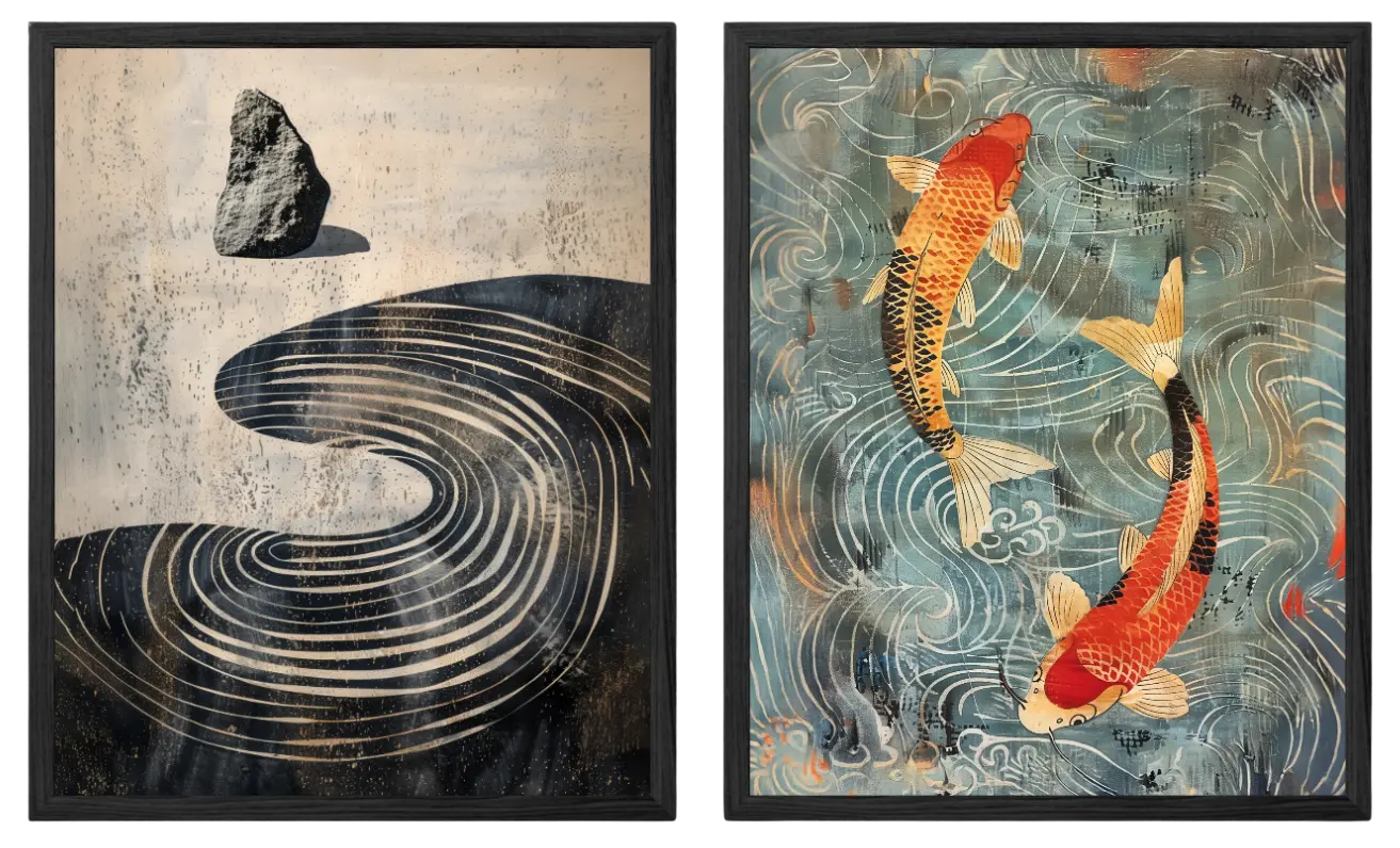 Zen Stone x Koi in Eternal Flow Artelo