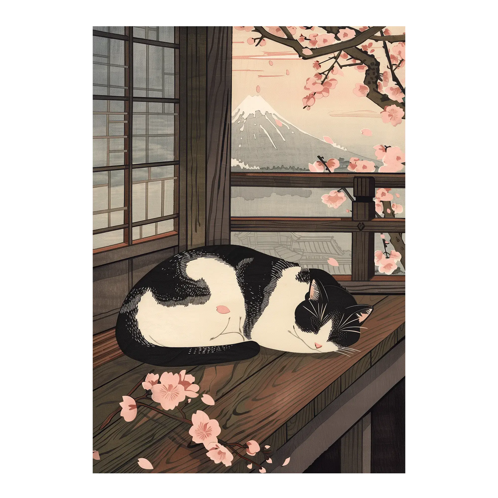Sleeping Cat in Spring Alfredssons