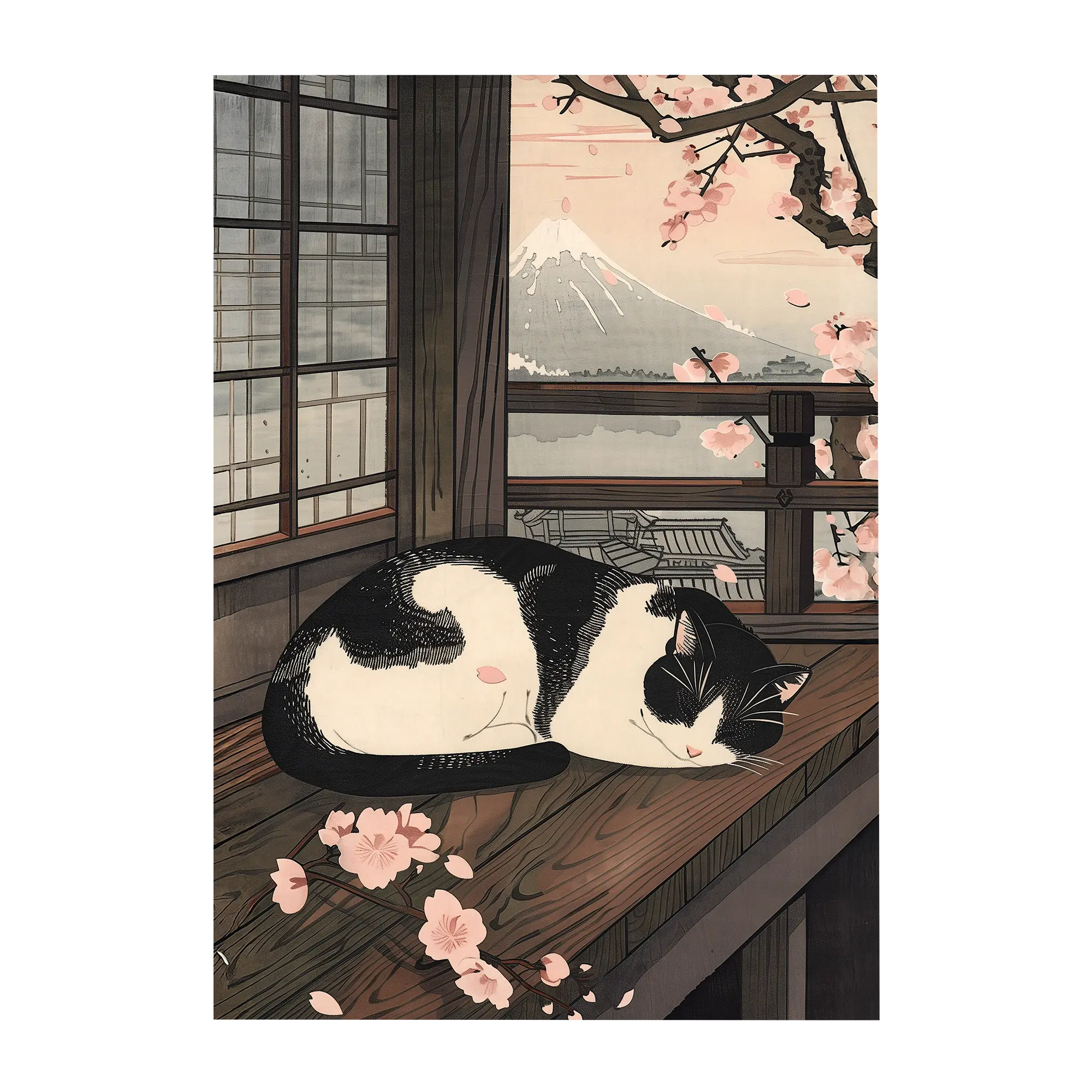 Sleeping Cat in Spring Artelo